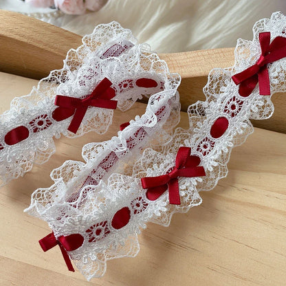 2Meters Bow Decorative Lace Trim Ribbons For Crafts Party Dress Sewing Diy Supplies Handmade Fabric Gift Wrapping Trimming Black