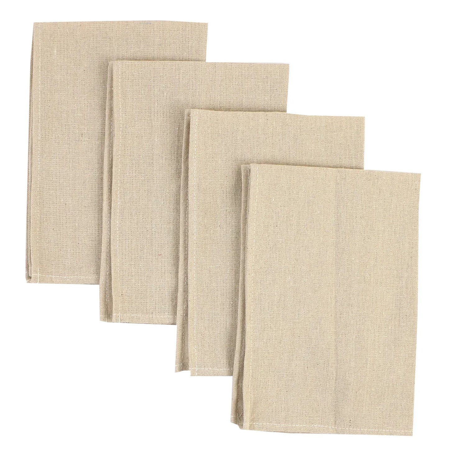Set of 10 Pack Cocktail Napkins 40 X 40cm Cotton Blend Heavy Fabric Durable Linen Towel for Home Kitchen Wedding Decoration