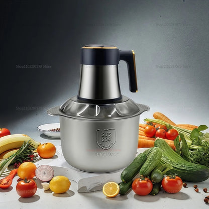 Multifunktions-Edelstahlmixer für Fleisch, Obst, Gemüse, Küchenmaschinen, elektrischer Fleischwolf mit fünf Geschwindigkeiten für die Küche