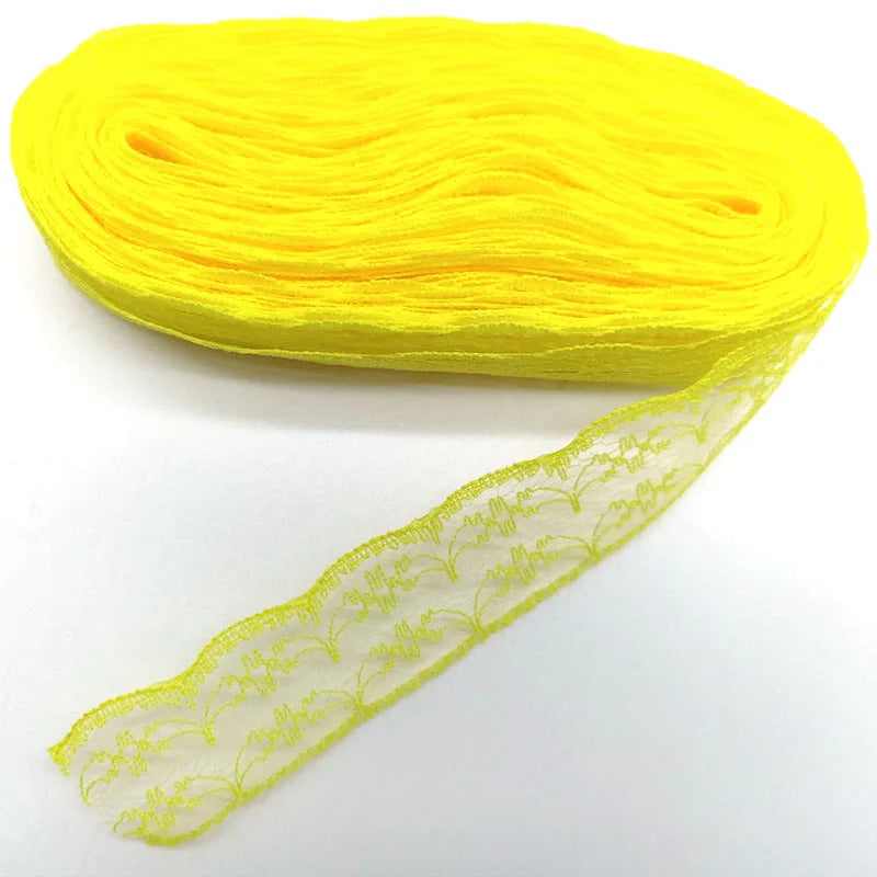 10yards Lace Ribbon Wedding Dress Fabrics for Embellishments for Sewing Handicraft Accessories Needlework Materials Width 2.3cm