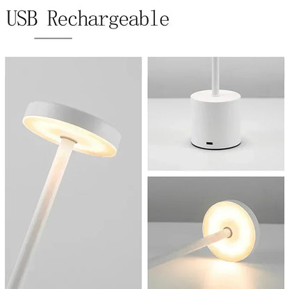 Retro LED Table Lamp Touch Dimmable Desk Lamp bedroom decoration Home Dining Room Coffee Shop Simple Nordic Mushroom Room Decor