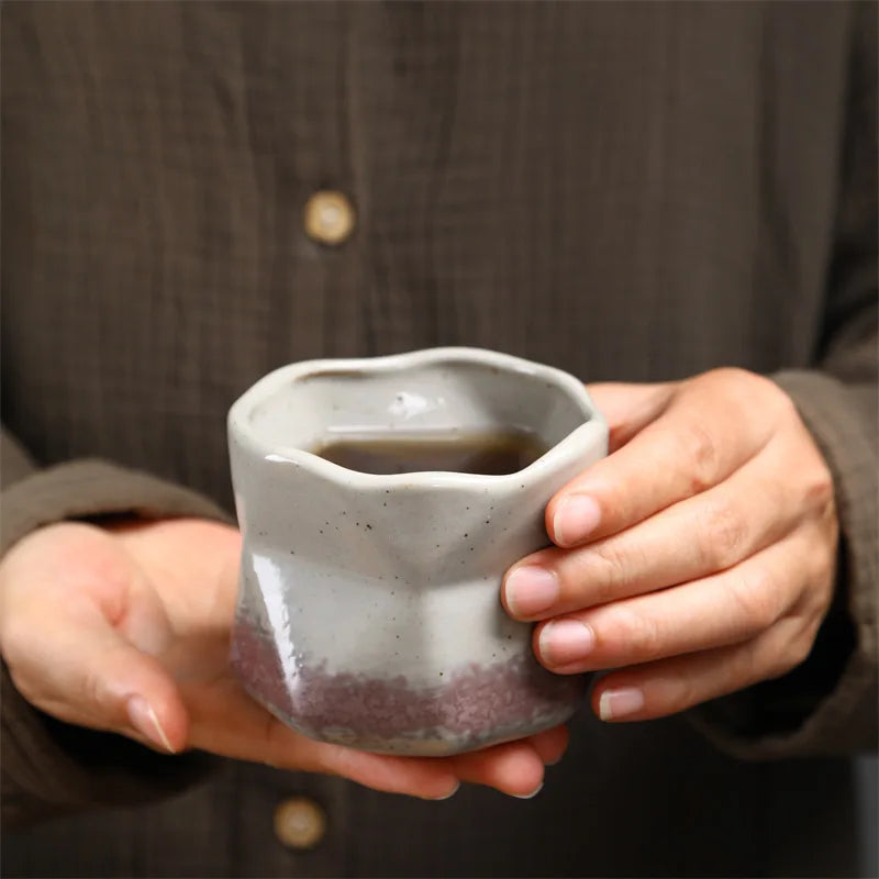 Kiln Turned Coffee Cup Kiln Turned Small Cup Kung Fu Tea Bowl Retro Ceramic Tea Cup Hot Sale Stoneware Master Cup
