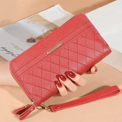 Long Women's Wallet Female Purses Tassel Coin Purse Card Holder Wallets Double Zipper Pu Leather Clutch Luxury Money Phone Bag