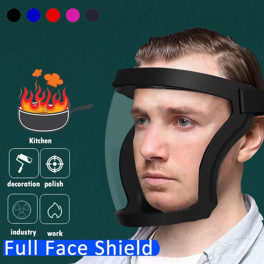 Masque de protection du travail Masque Transparent Protecteur facial Face Facies Protective Protection Extérieur Chauffage Home Cuisine Tools Full Face Shield