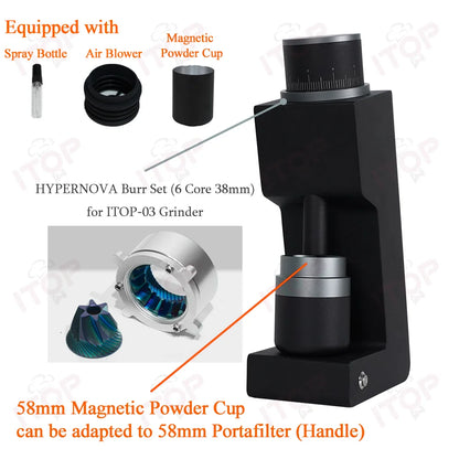 ITOP 03 Elektrische Kaffeemühle Sechs-kern 38mm Grat Haushalt Kaffeebohnenmühle Kaffee Miller Mühle für Espresso filter VS3