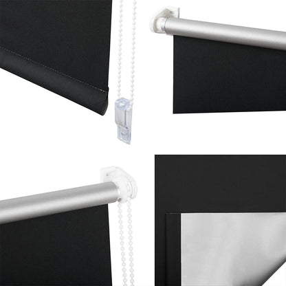 Blackout Roller Blind Thermal Roller Blind No Drilling Required Side Pull  Sun Protection Opaque Privacy for Windows Doors