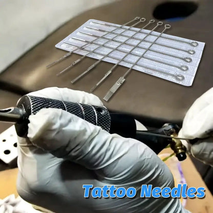 50 / 20/1 10 / 5pcs steriliséiert Tattoo Nadelen 1 3 5 9 11 13 13 14 15rl Rs M1 RTTO Nadelo Natoo-Permanent Makeup Maschinn