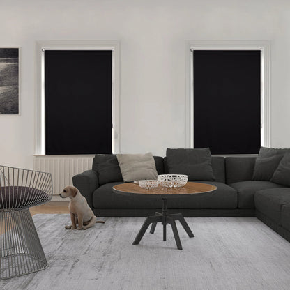 Blackout Roller Blind Thermal Roller Blind No Drilling Required Side Pull  Sun Protection Opaque Privacy for Windows Doors