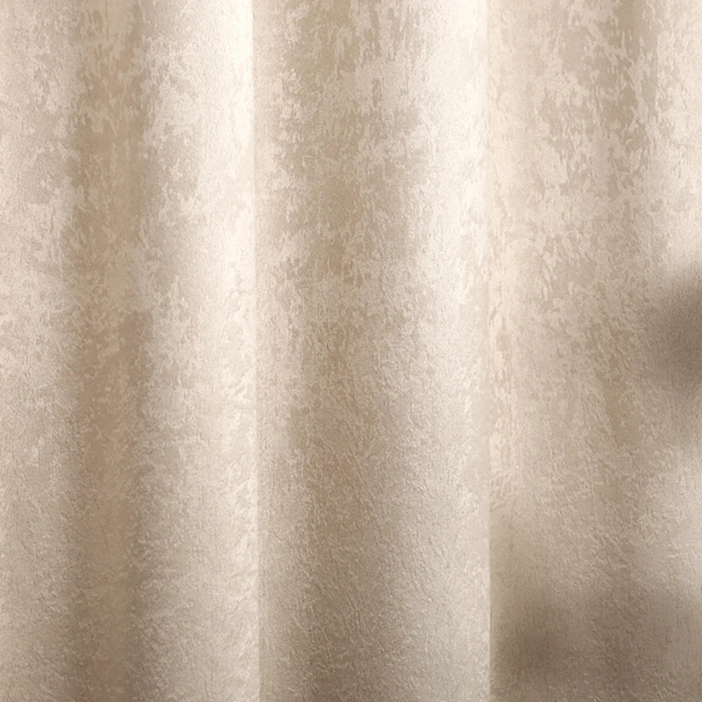 2PCS/Set Thermal Curtain Opaque Blackout Curtain with Ruffle Tape Heavy Blackout Curtain Damask Crush Effect for Bedroom  Window